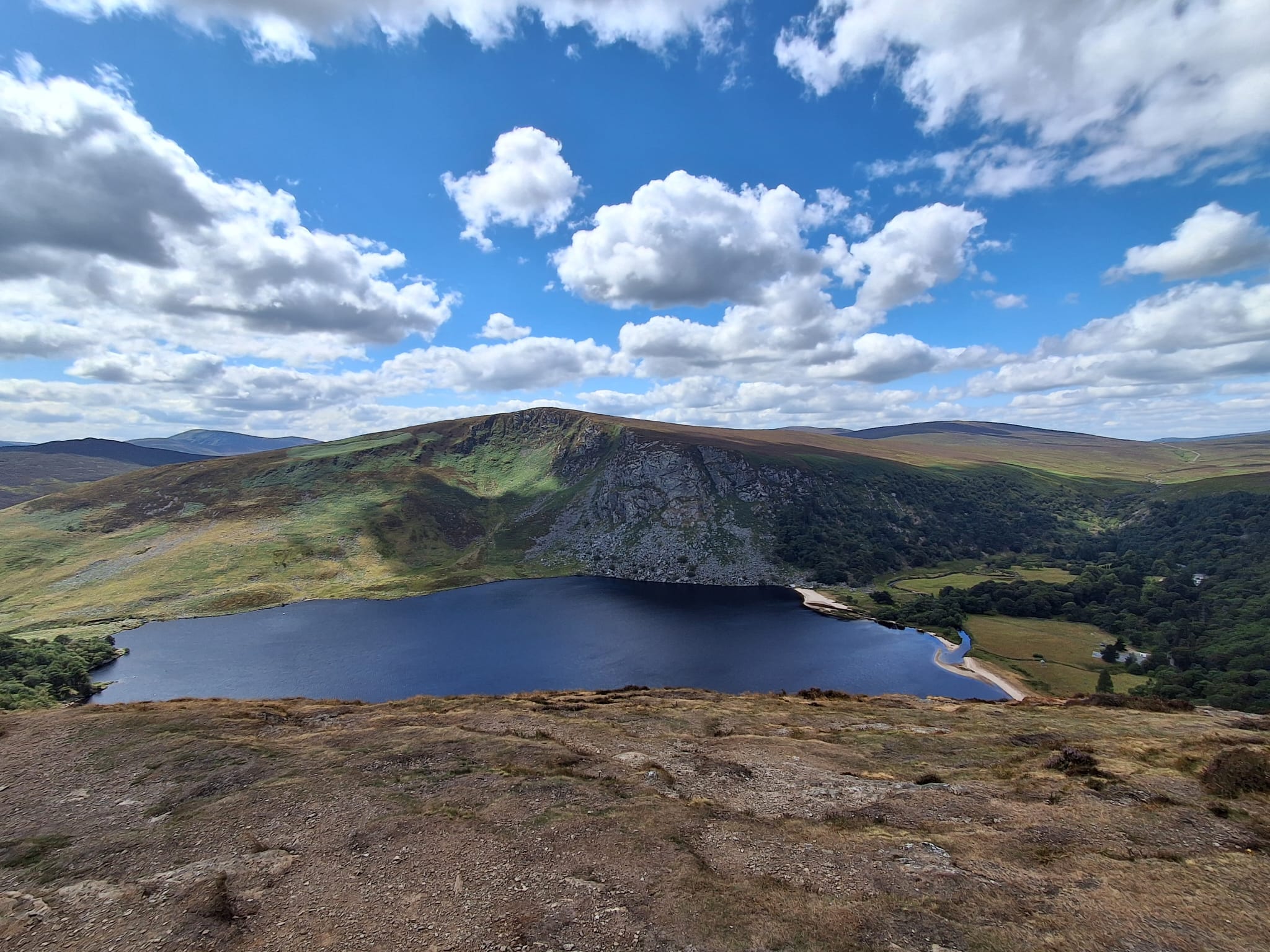 Lough Tay, known as the Guinness Lake, in the Wicklow Mountains